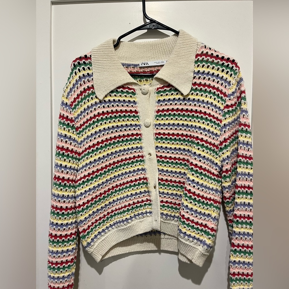 ZARA Rainbow Cardigan